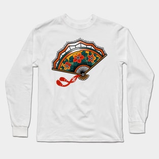 Japanese Fan Traditional Tattoo Flash Long Sleeve T-Shirt